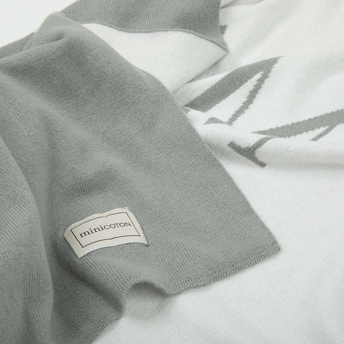 Manta Nombre Blue Grey - Personalized - Minicoton