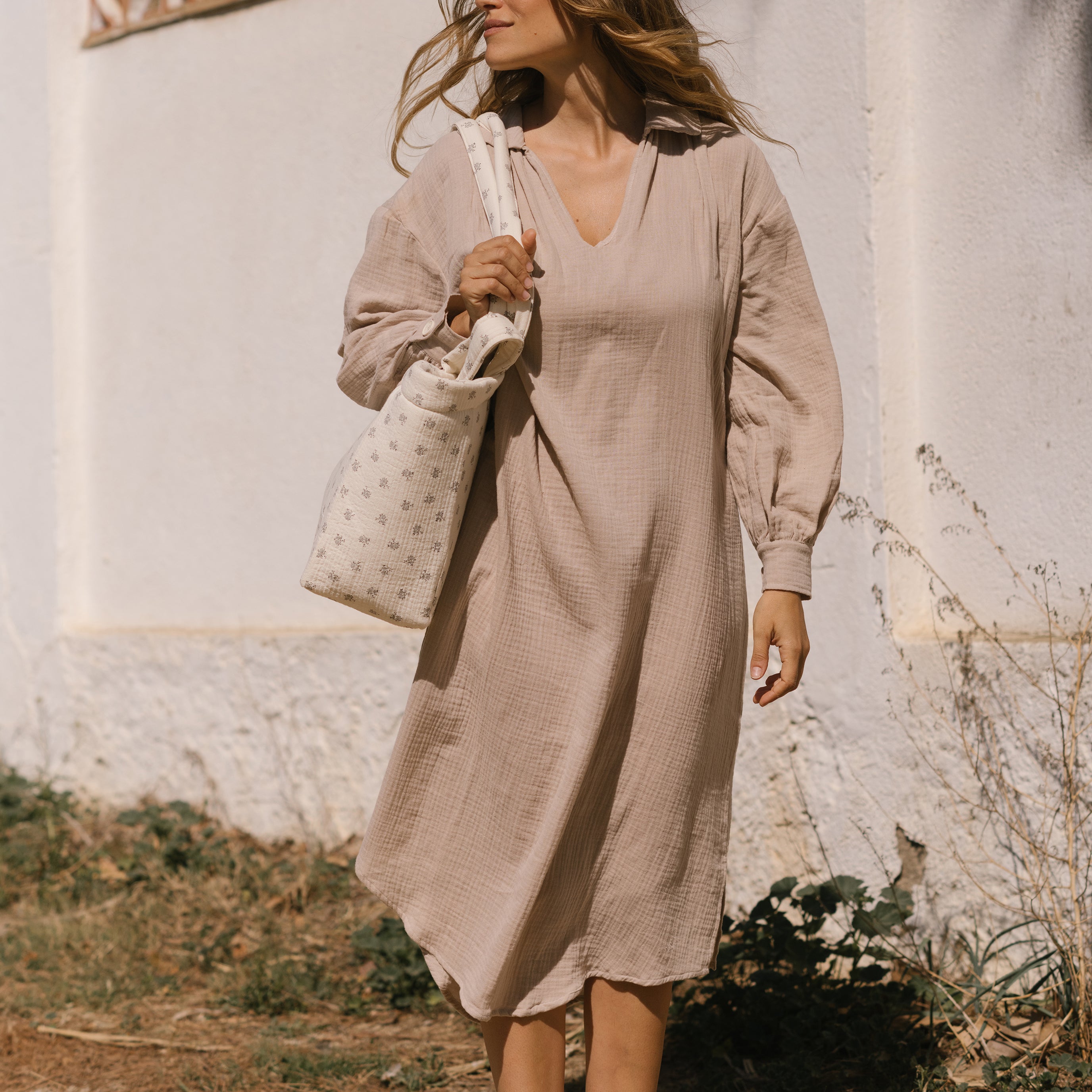 MUM Vestido Beige - Minicoton