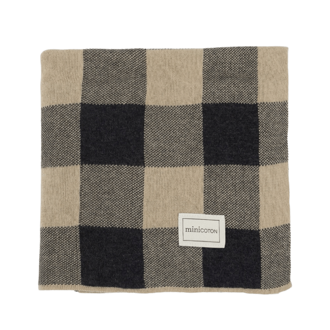 Manta HOME Vichy Beige - Minicoton