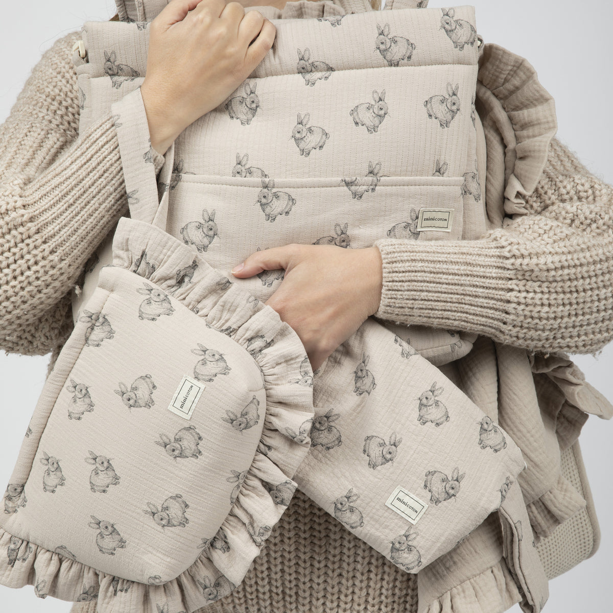 Pouch Rabbit Beige - Minicoton