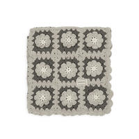Manta Crochet Flower Blue - Minicoton