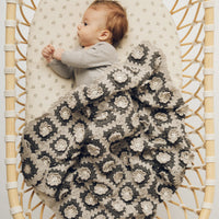 Manta Crochet Flower Blue - Minicoton