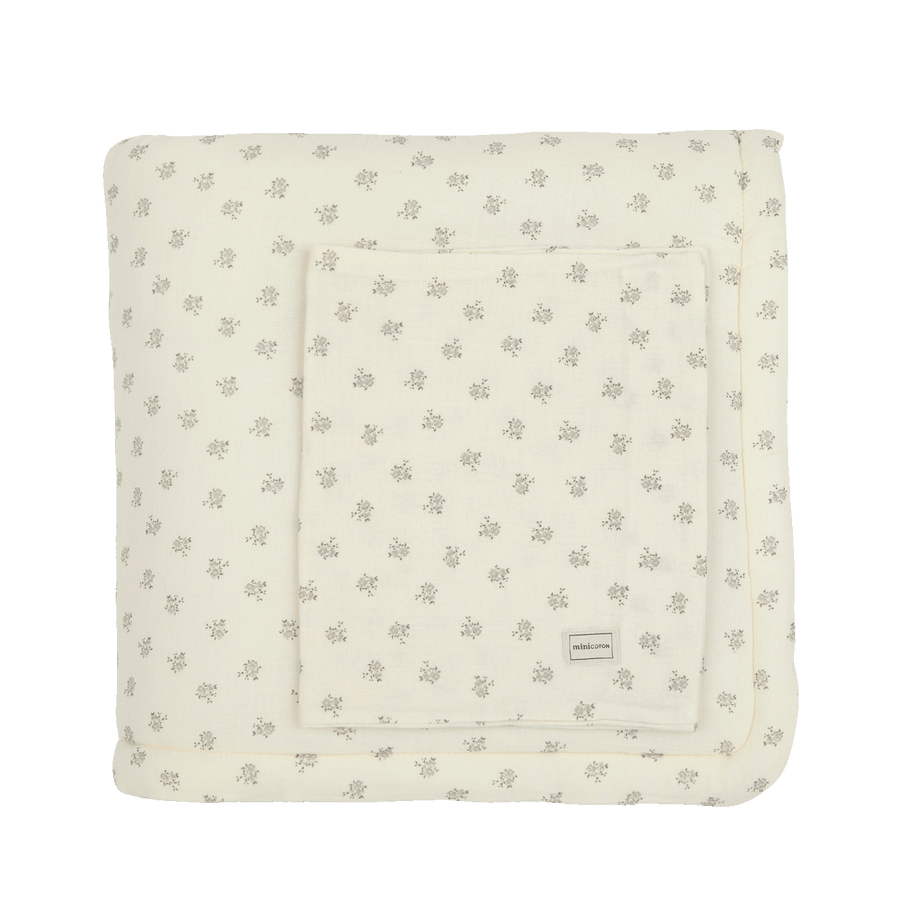 Colcha + Funda Almohada Blossom Blue - Minicoton