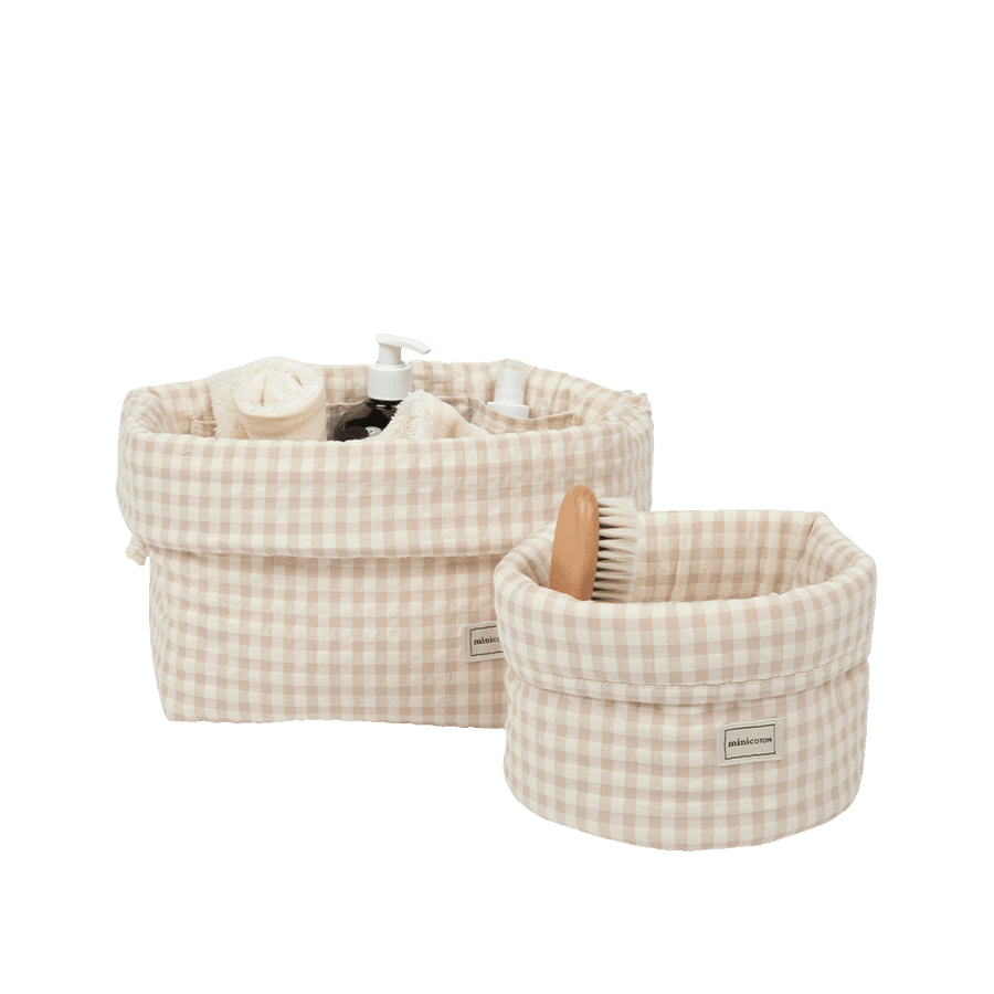Pack Organizador Cambiador Vichy Rose - Minicoton
