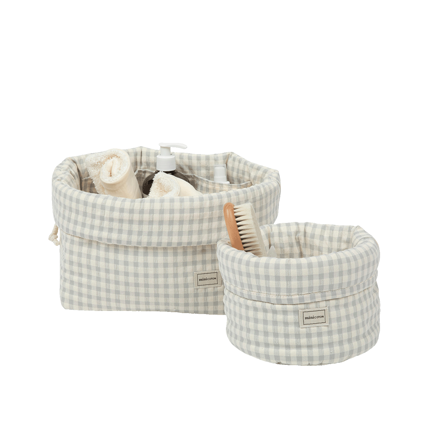 Pack Organizador Cambiador Vichy Blue - Minicoton
