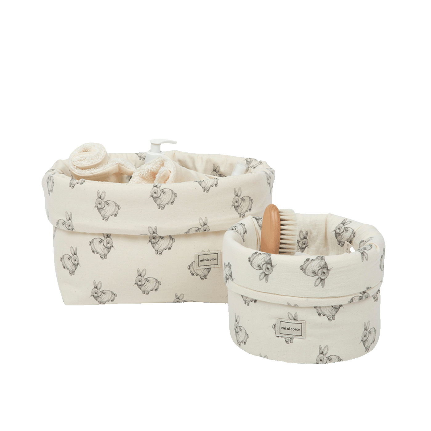 Pack Organizador Cambiador Rabbit Ecru - Minicoton