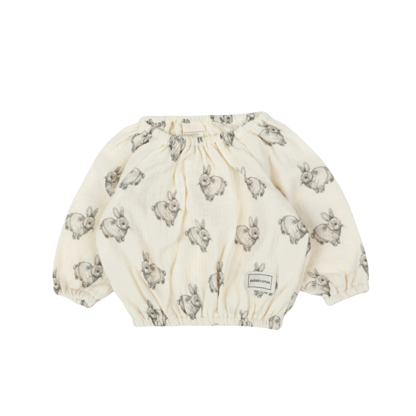 Blusa Rabbit Ecru - Minicoton