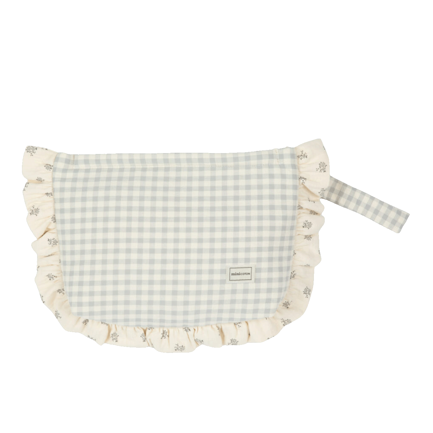 Pouch Vichy Blue / Blossom Blue - Minicoton