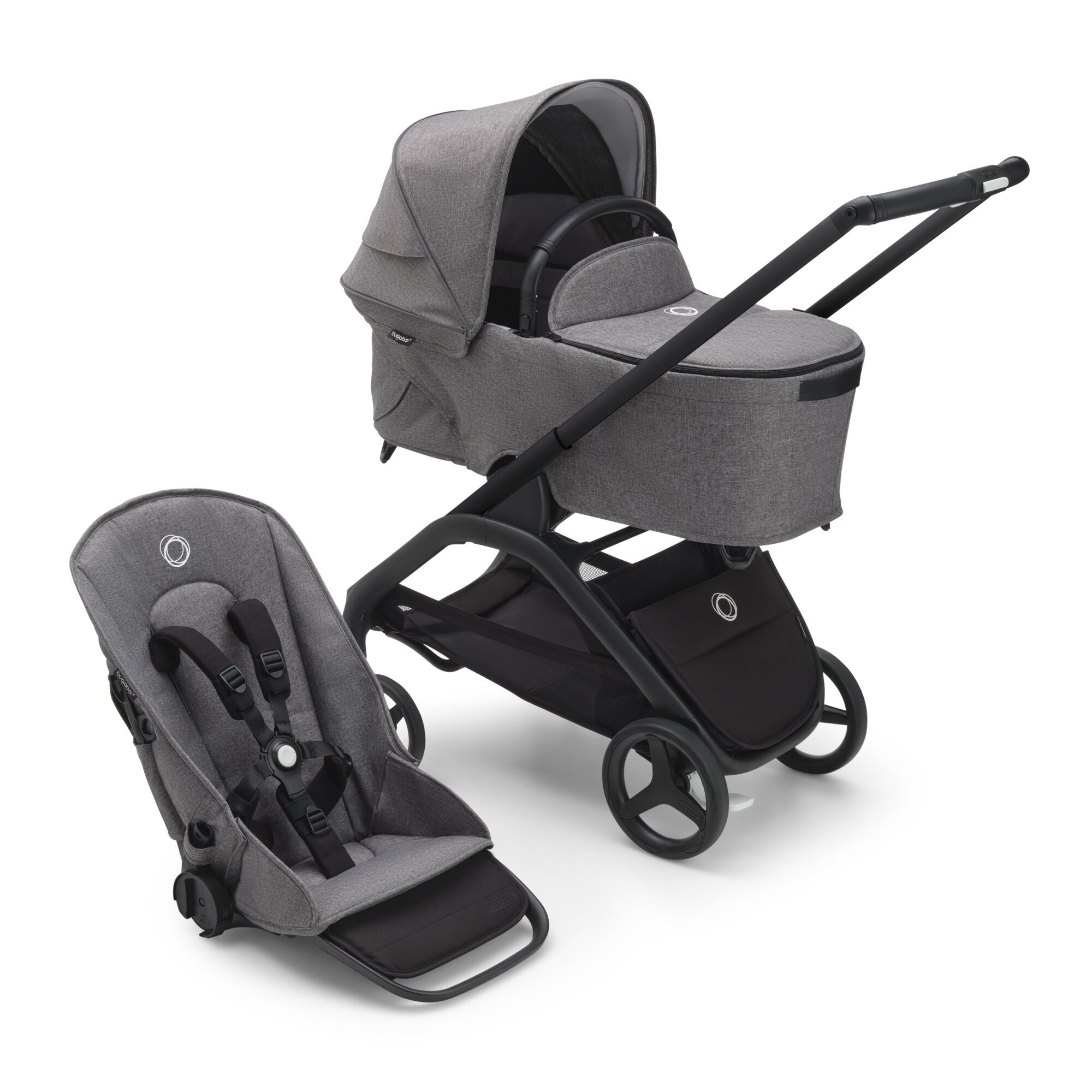 Bugaboo Dragonfly completo Grafito/Gris Melange/Gris Melange - Minicoton