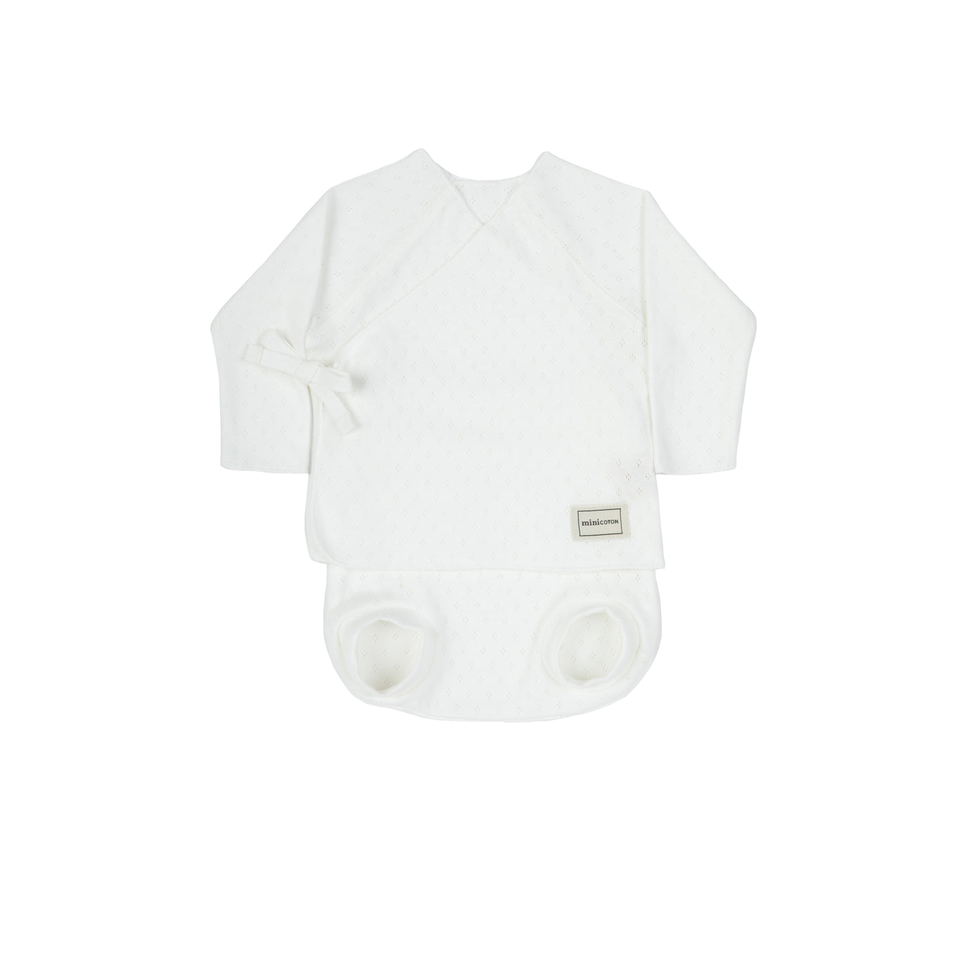 Set Welcome/Culote Holey Blanco - Minicoton