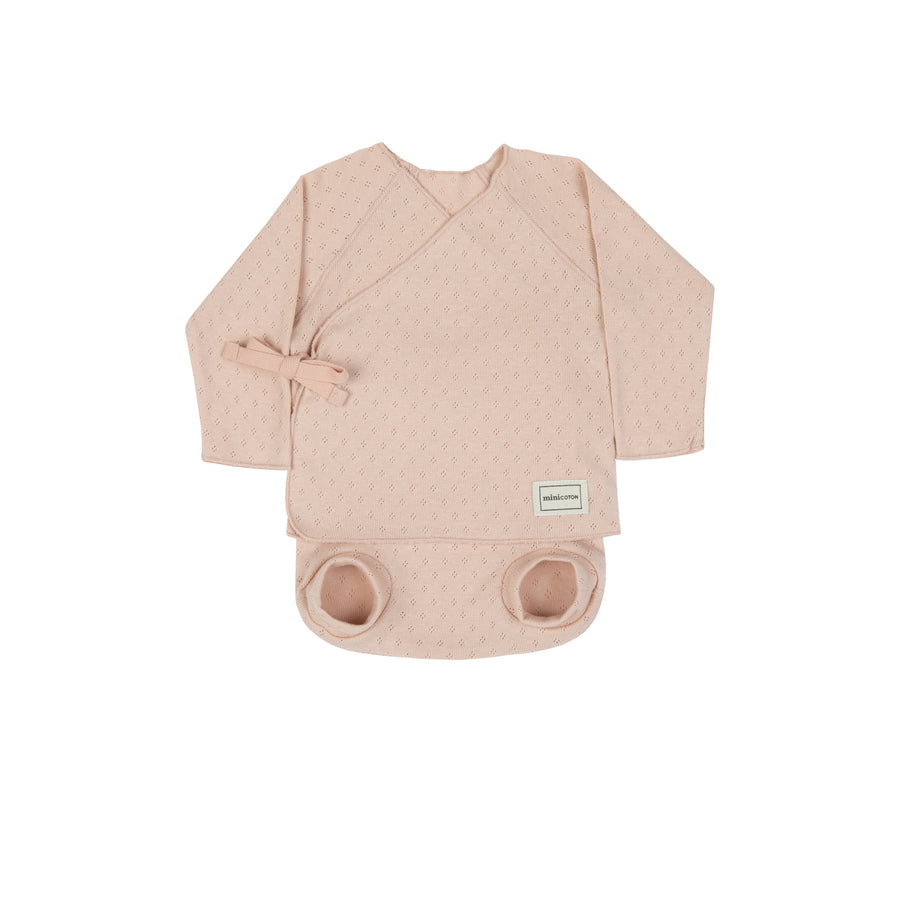 Set Welcome/Culote Holey Rosa - Minicoton