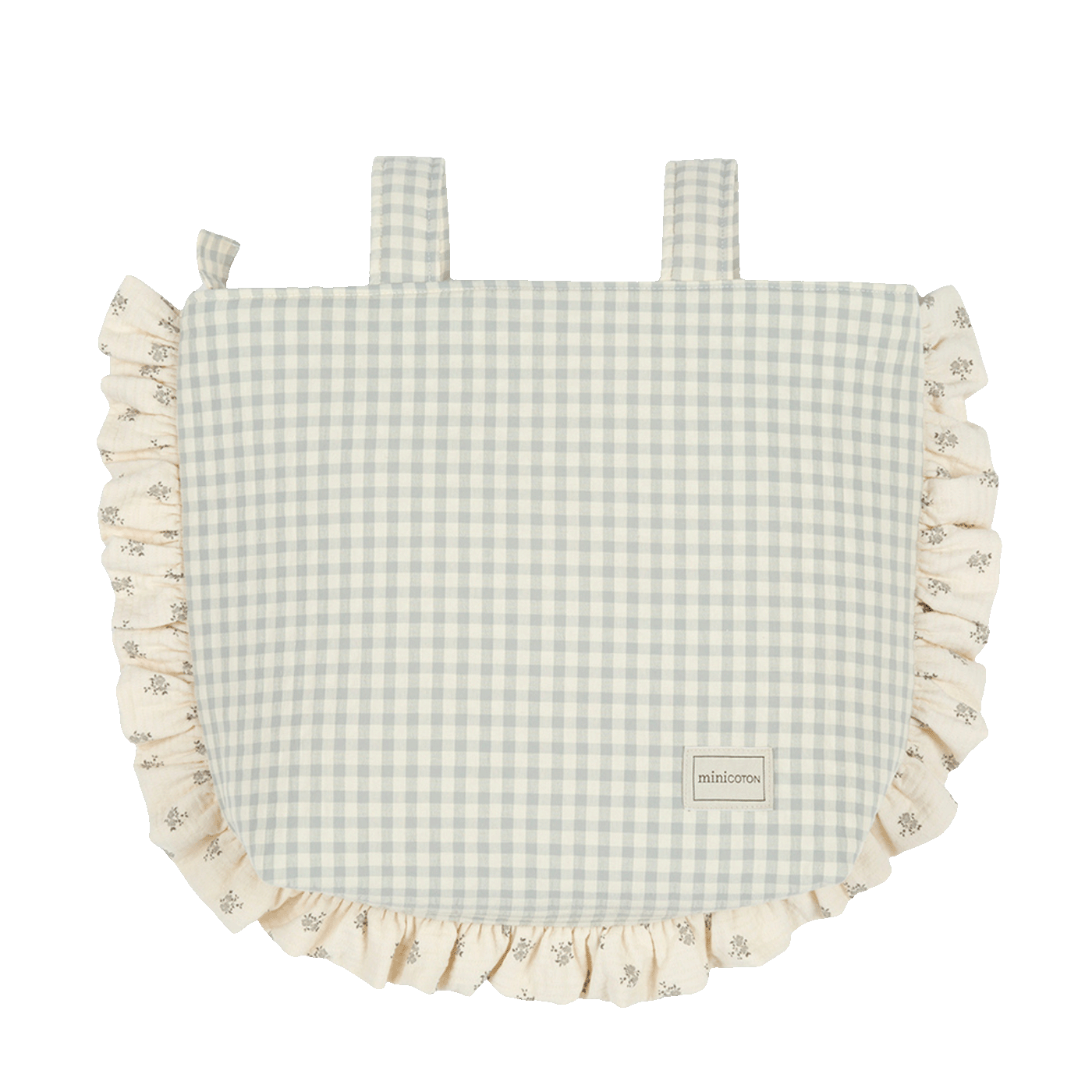 Bolsa Ruffle Vichy Blue / Blossom Blue - Minicoton