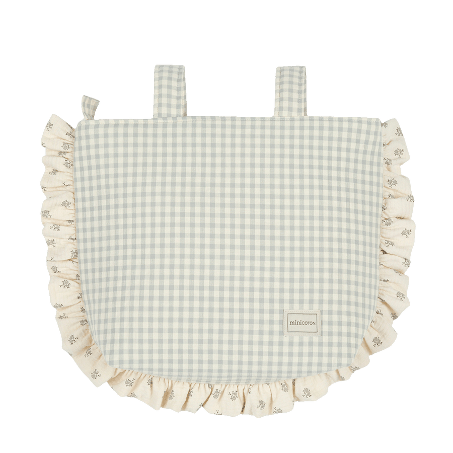 Bolsa Ruffle Vichy Blue / Blossom Blue - Minicoton