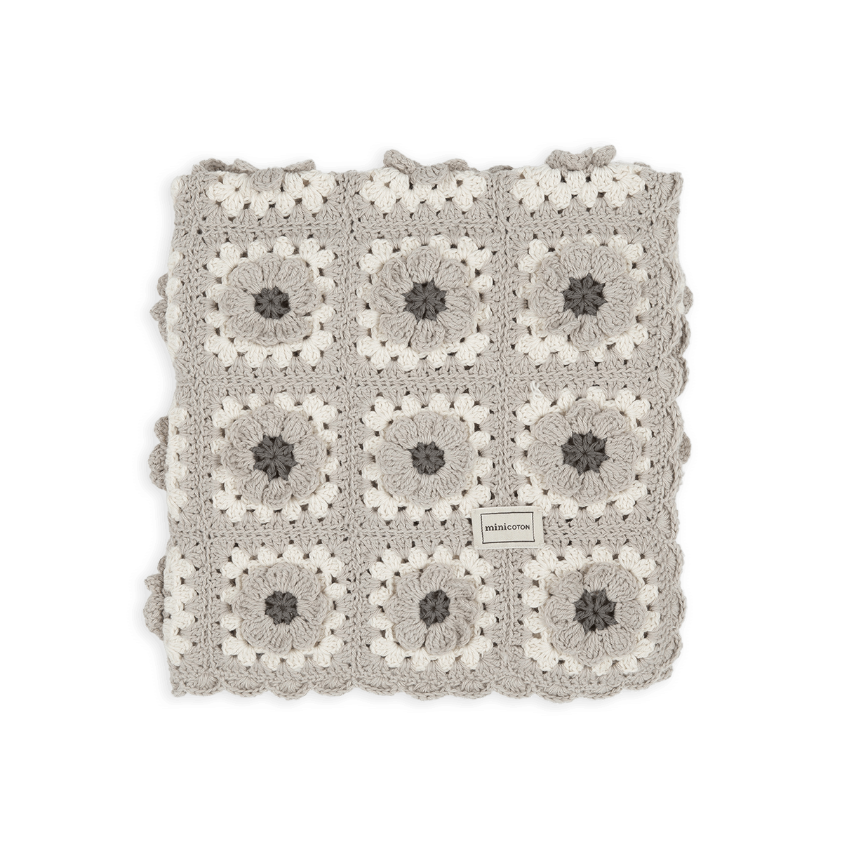 Manta Crochet Flower Nube - Minicoton