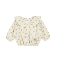 Blusa + Cuello Blossom Blue - Minicoton