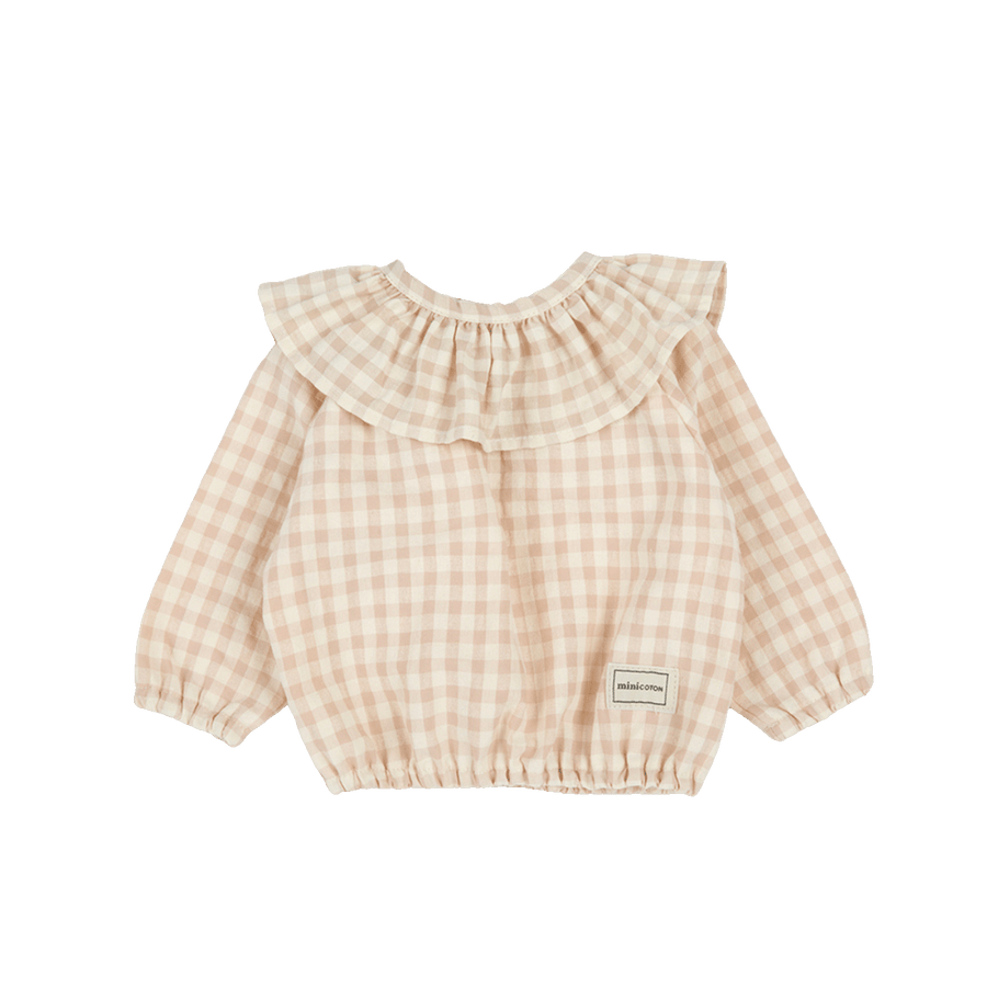 Blusa + Cuello Vichy Rose - Minicoton