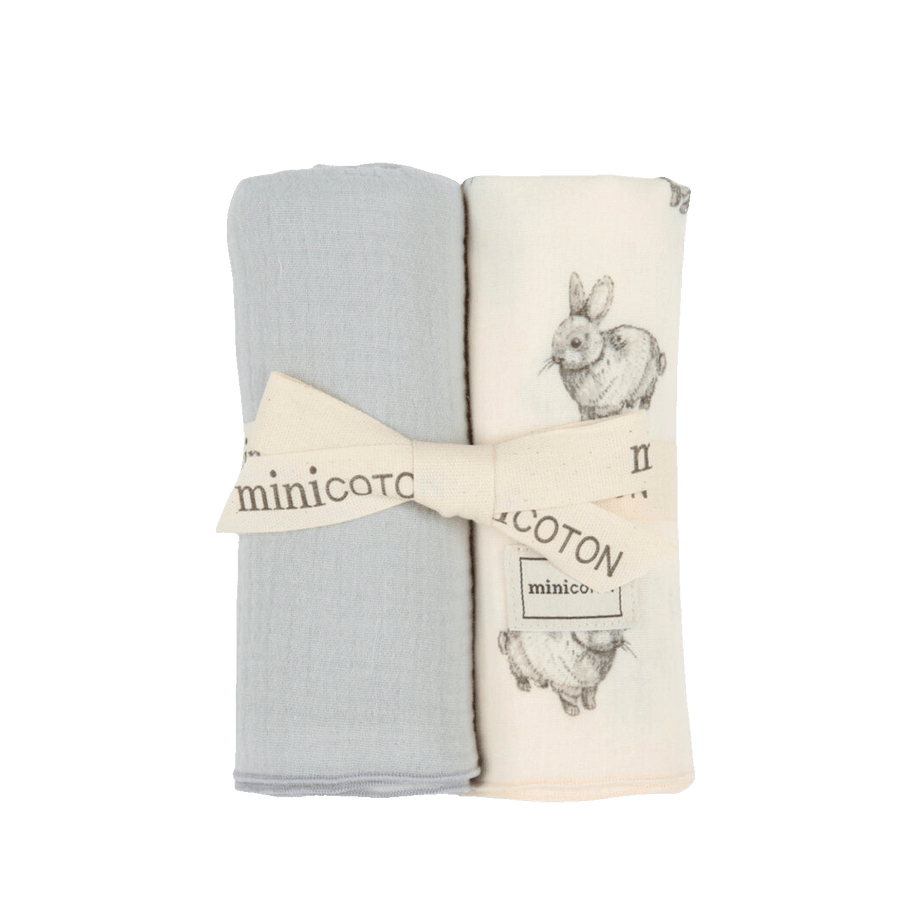 Pack Muselinas Rabbit Ecru + Nube - Minicoton