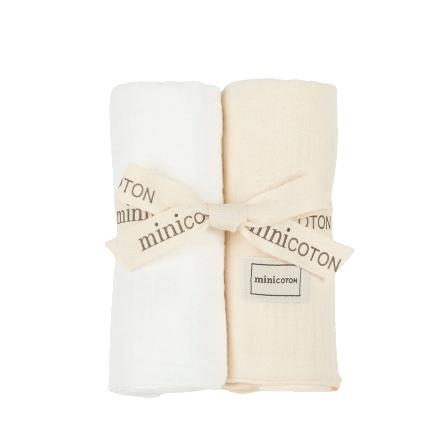 Pack Muselinas Blanco + Crudo - Minicoton