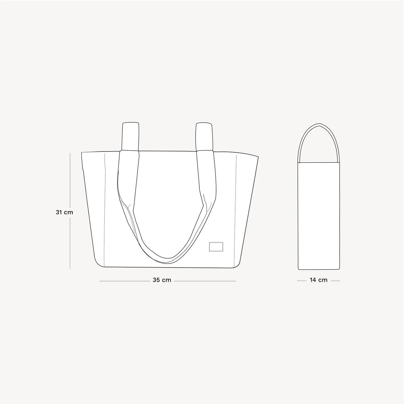 Bolsa Handle Rayas - Minicoton