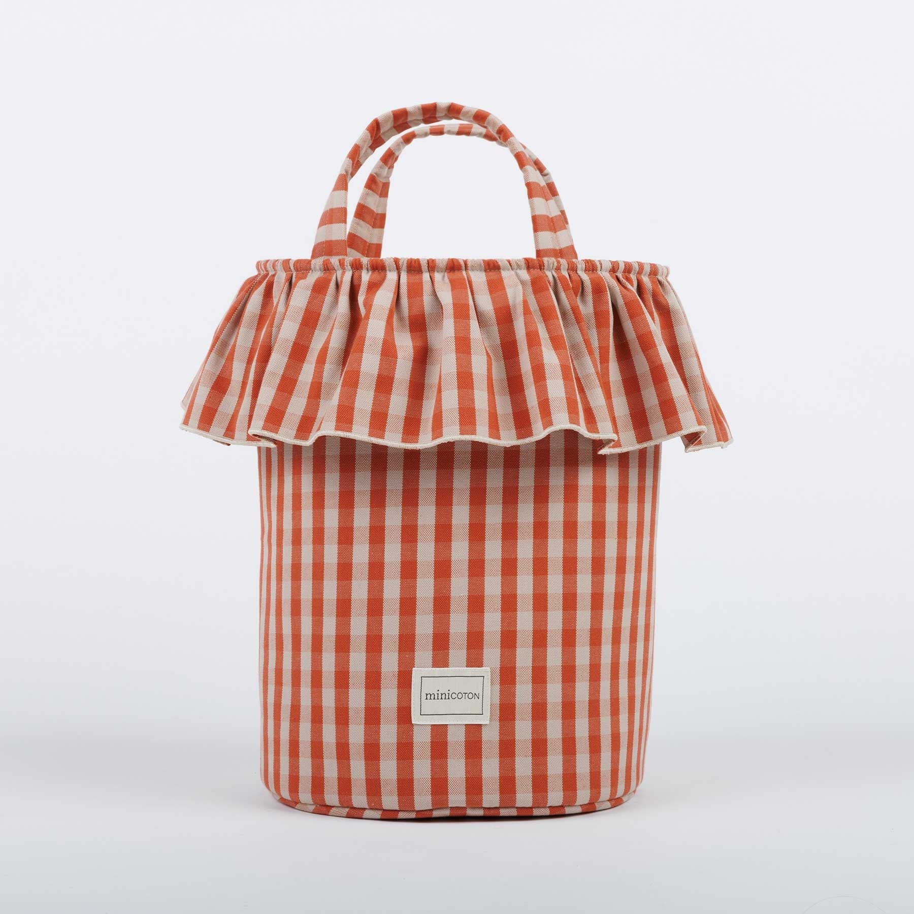 Basket Vichy - Rose + Red - Minicoton