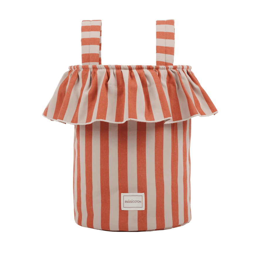 Basket Rayas - Rose + Red - Minicoton