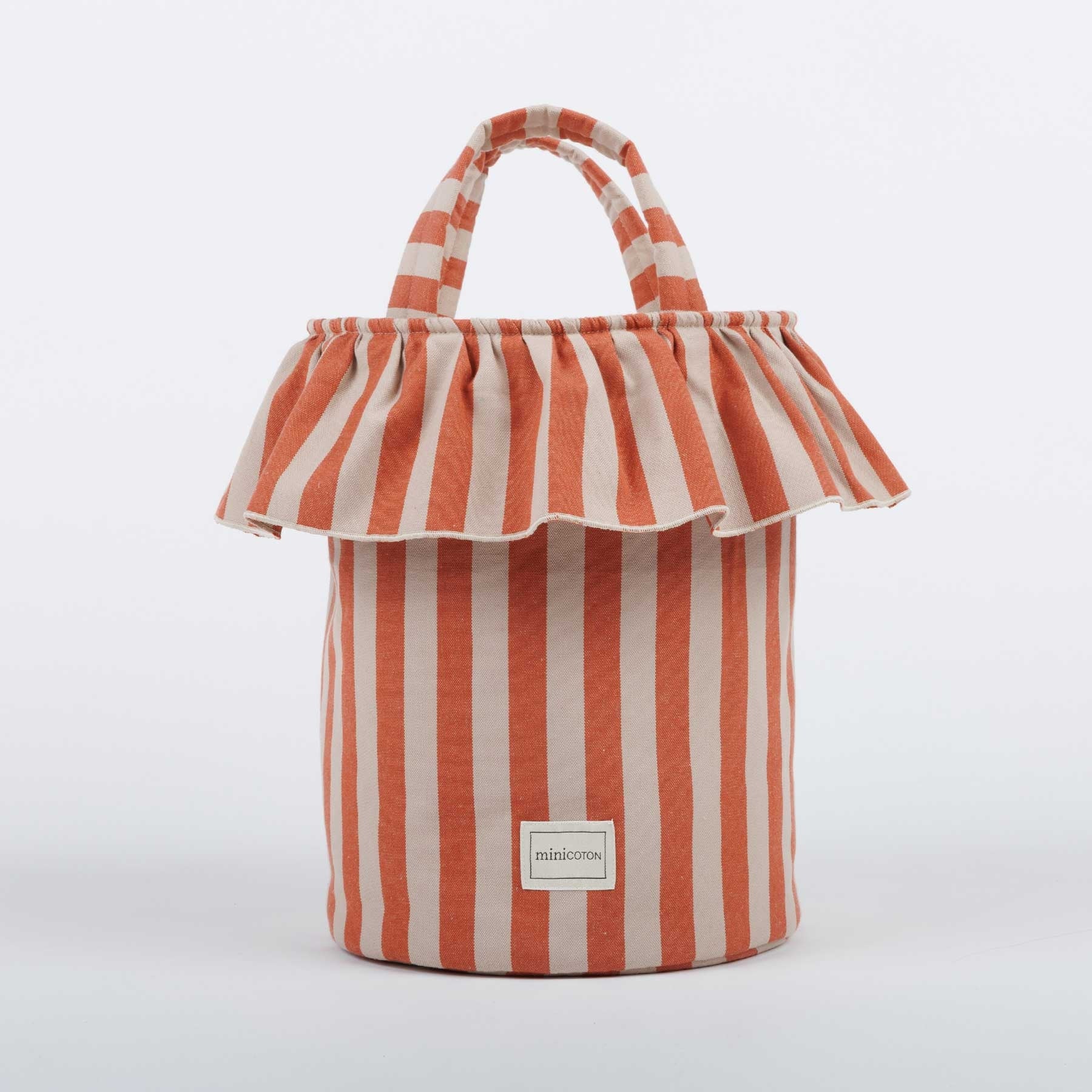 Basket Rayas - Rose + Red - Minicoton