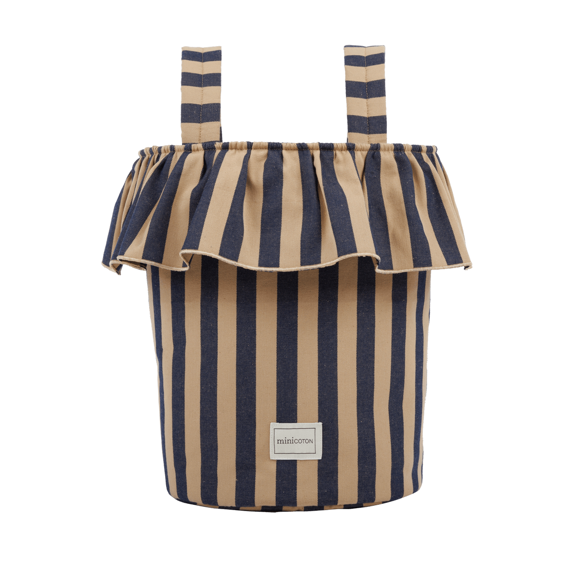 Basket Rayas - Navy + Caramel - PRE ORDER - Minicoton