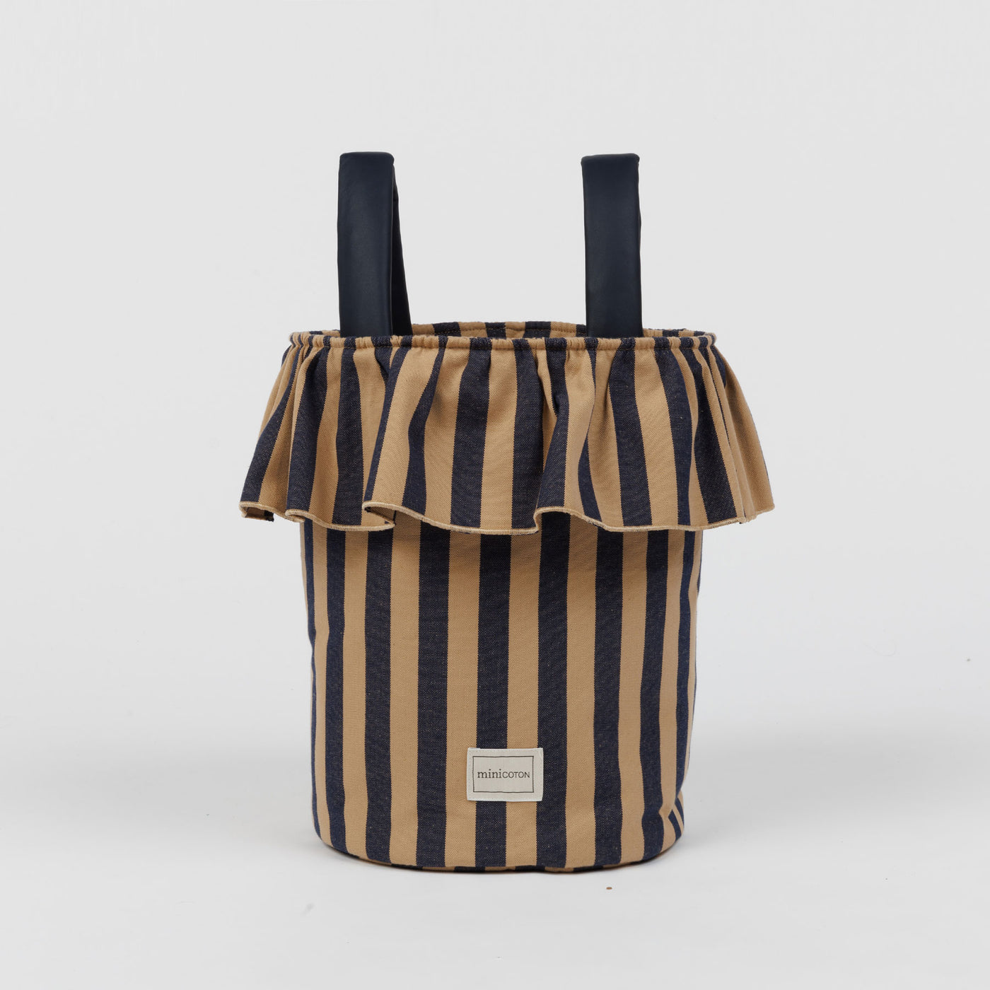 Basket Rayas - Navy + Caramel - PRE ORDER - Minicoton