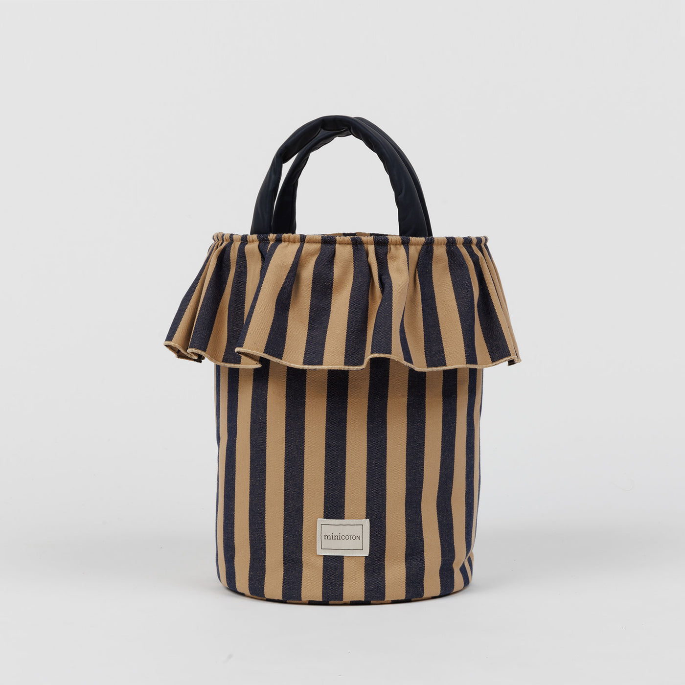 Basket Rayas - Navy + Caramel - PRE ORDER - Minicoton