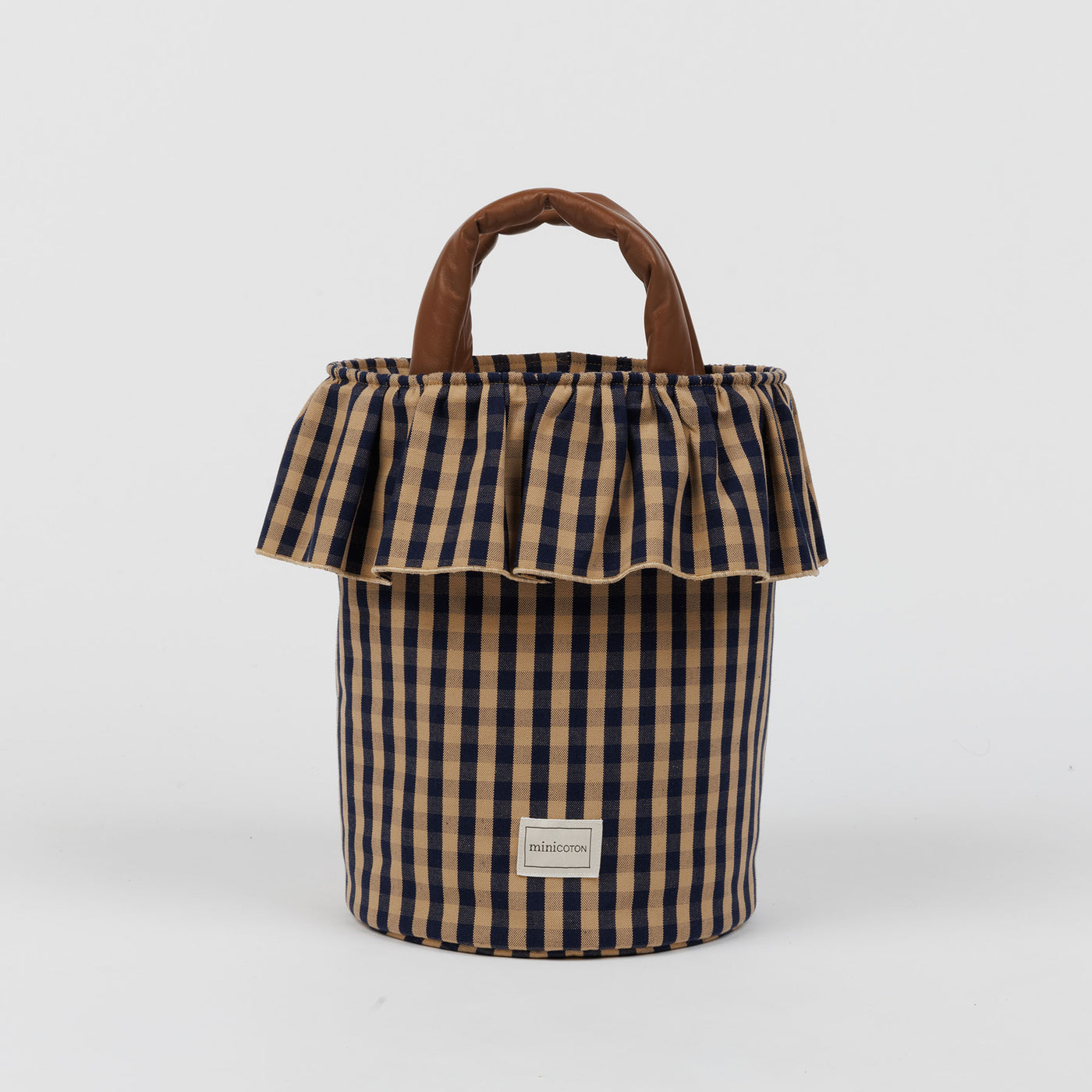 Basket Vichy - Navy + Caramel - PRE ORDER - Minicoton