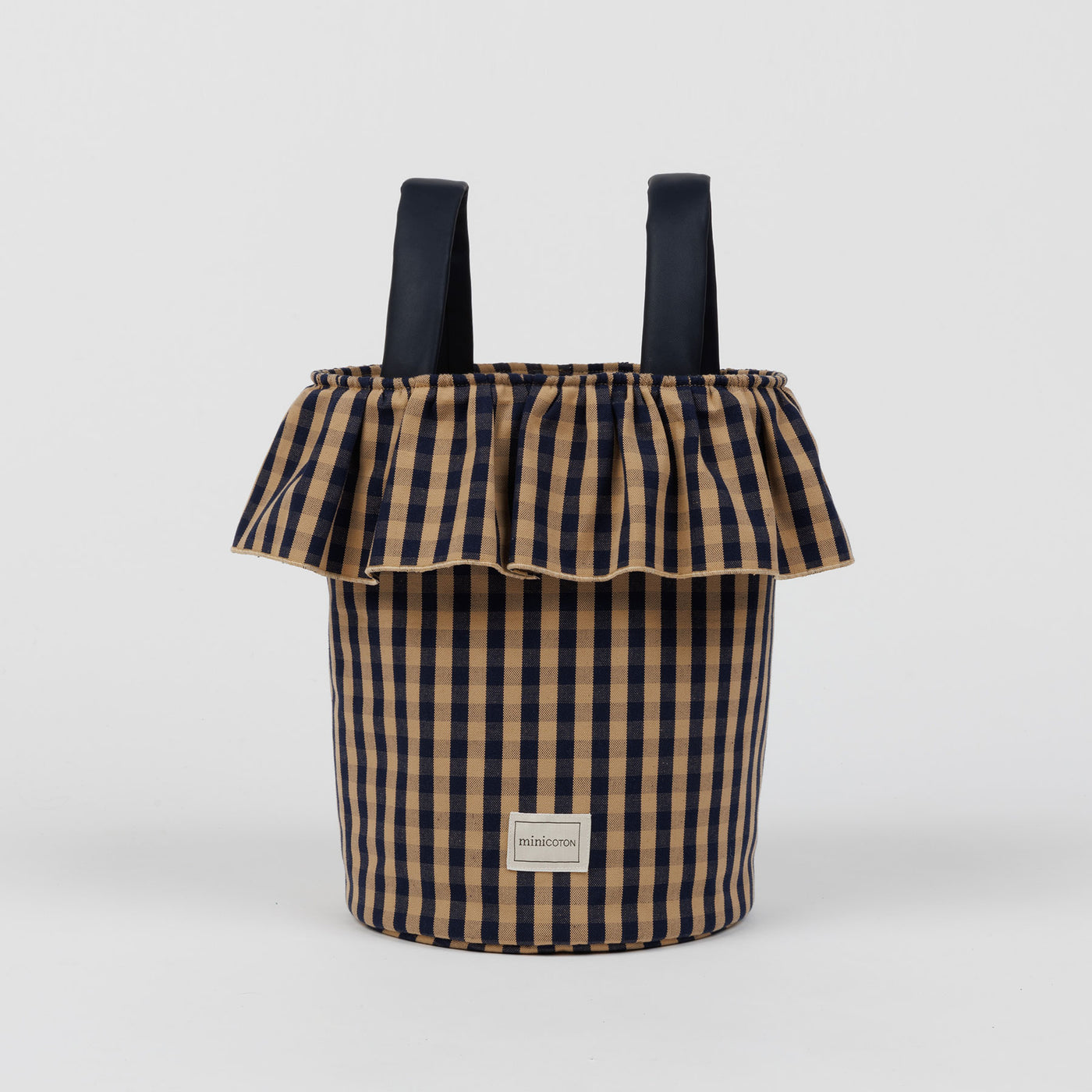 Basket Vichy - Navy + Caramel - PRE ORDER - Minicoton