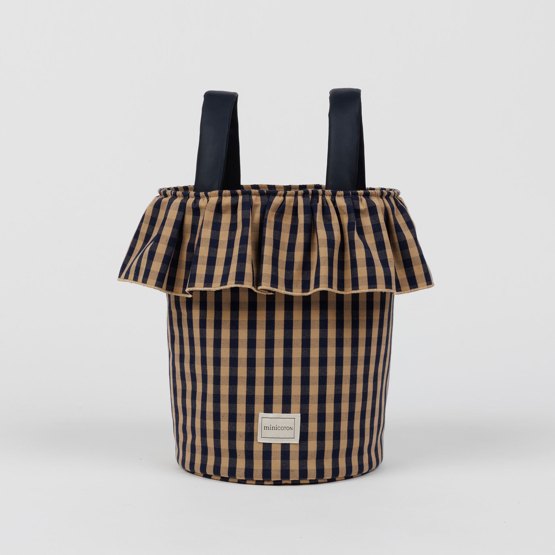 Basket Vichy - Navy + Caramel - PRE ORDER - Minicoton