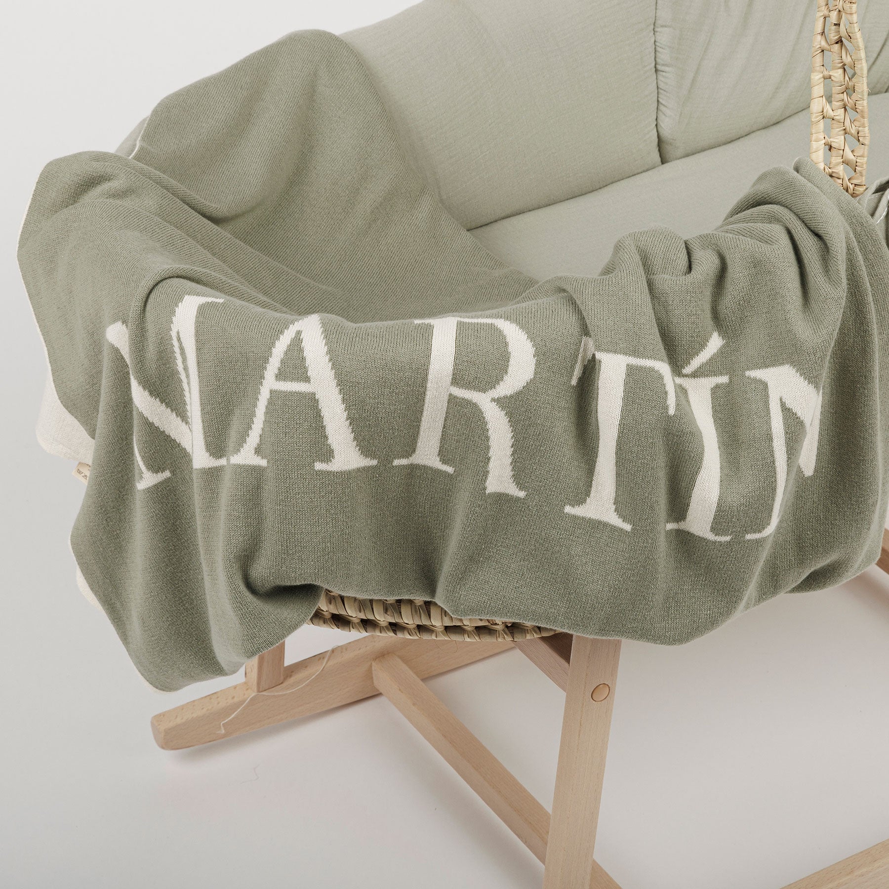 Manta Nombre Musgo - Personalized - Minicoton