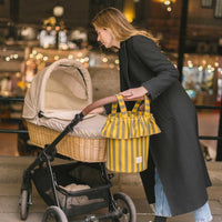 Basket Rayas - Olive + Gold - Minicoton