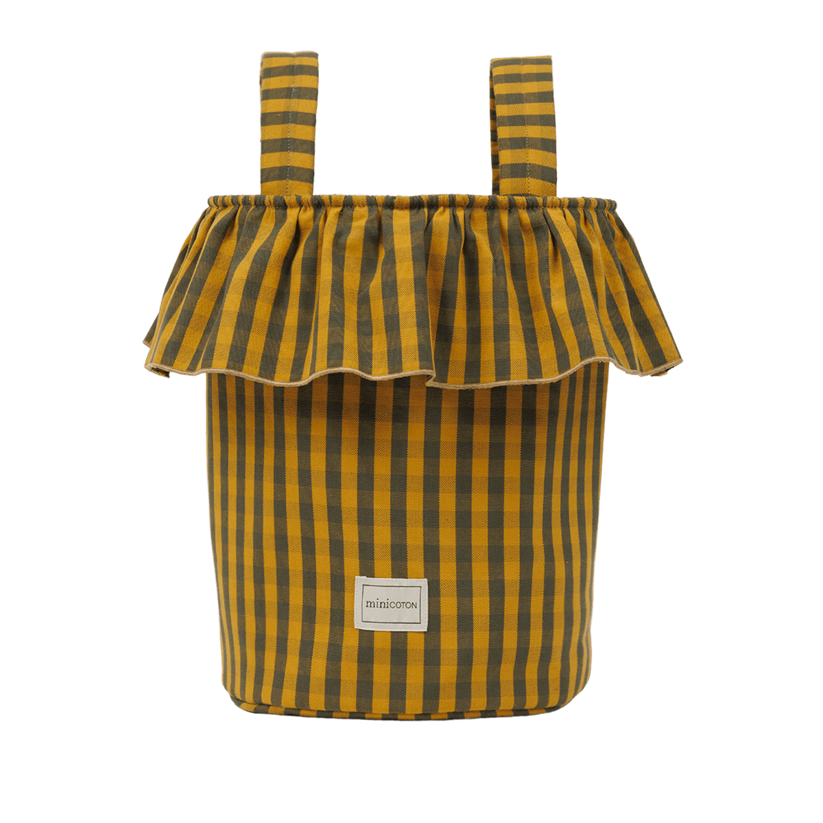 Basket Vichy - Olive + Gold - Minicoton
