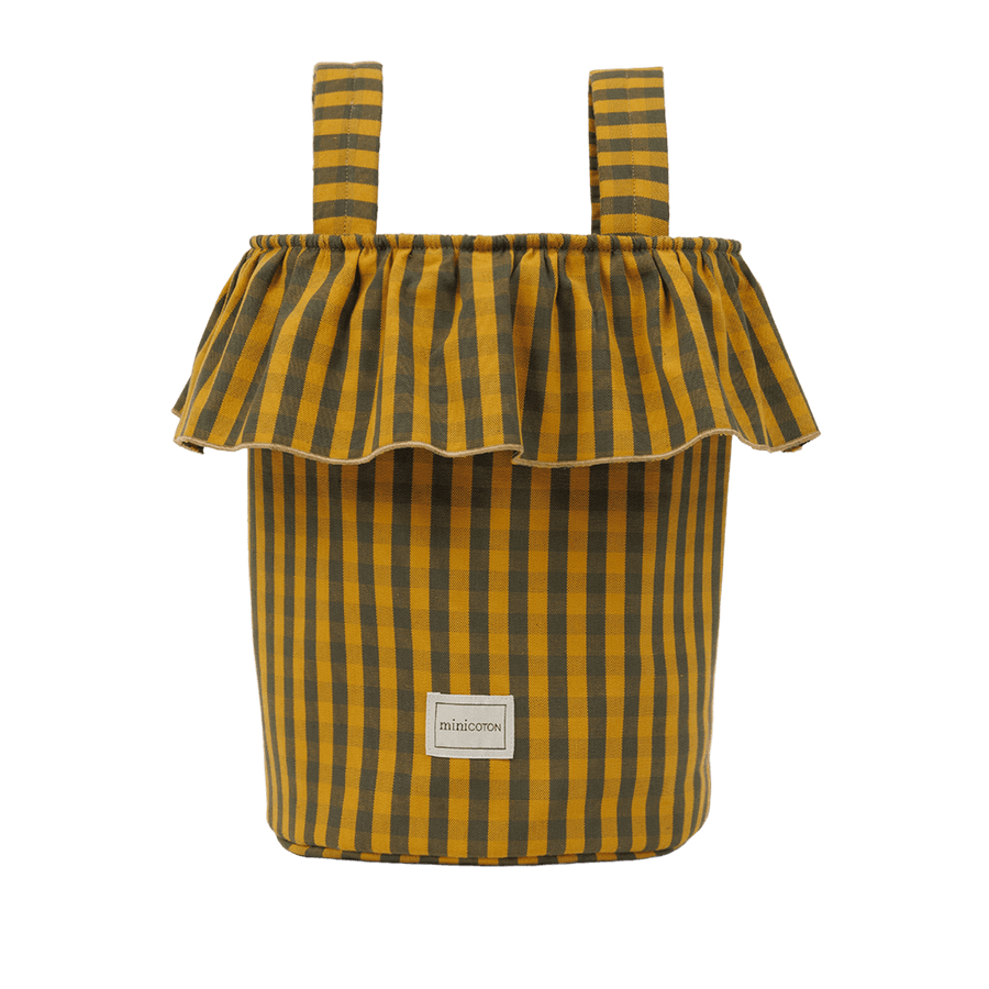 Basket Vichy - Olive + Gold - Minicoton