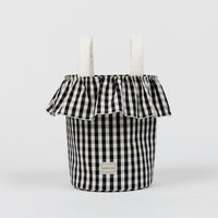 Basket Vichy - Black + White - Minicoton