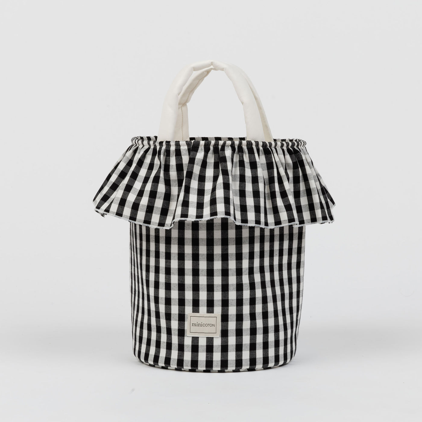 Basket Vichy - Black + White - Minicoton