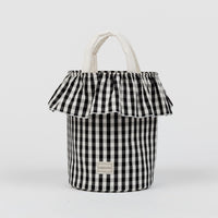 Basket Vichy - Black + White - Minicoton