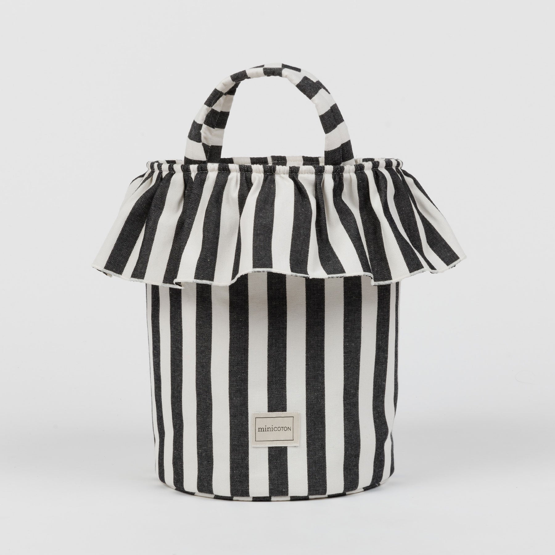 Basket Rayas - Black + White - Minicoton
