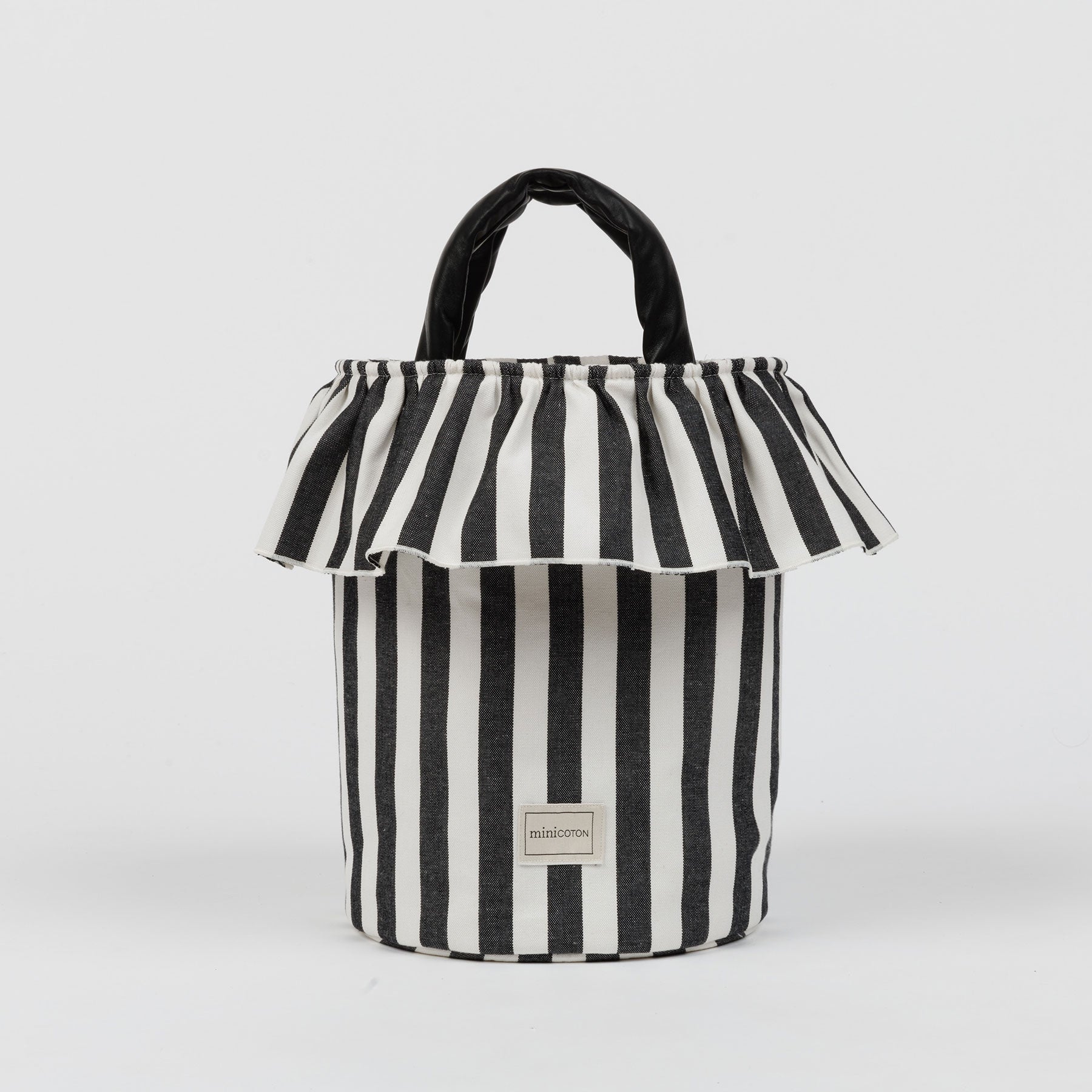 Basket Rayas - Black + White - Minicoton