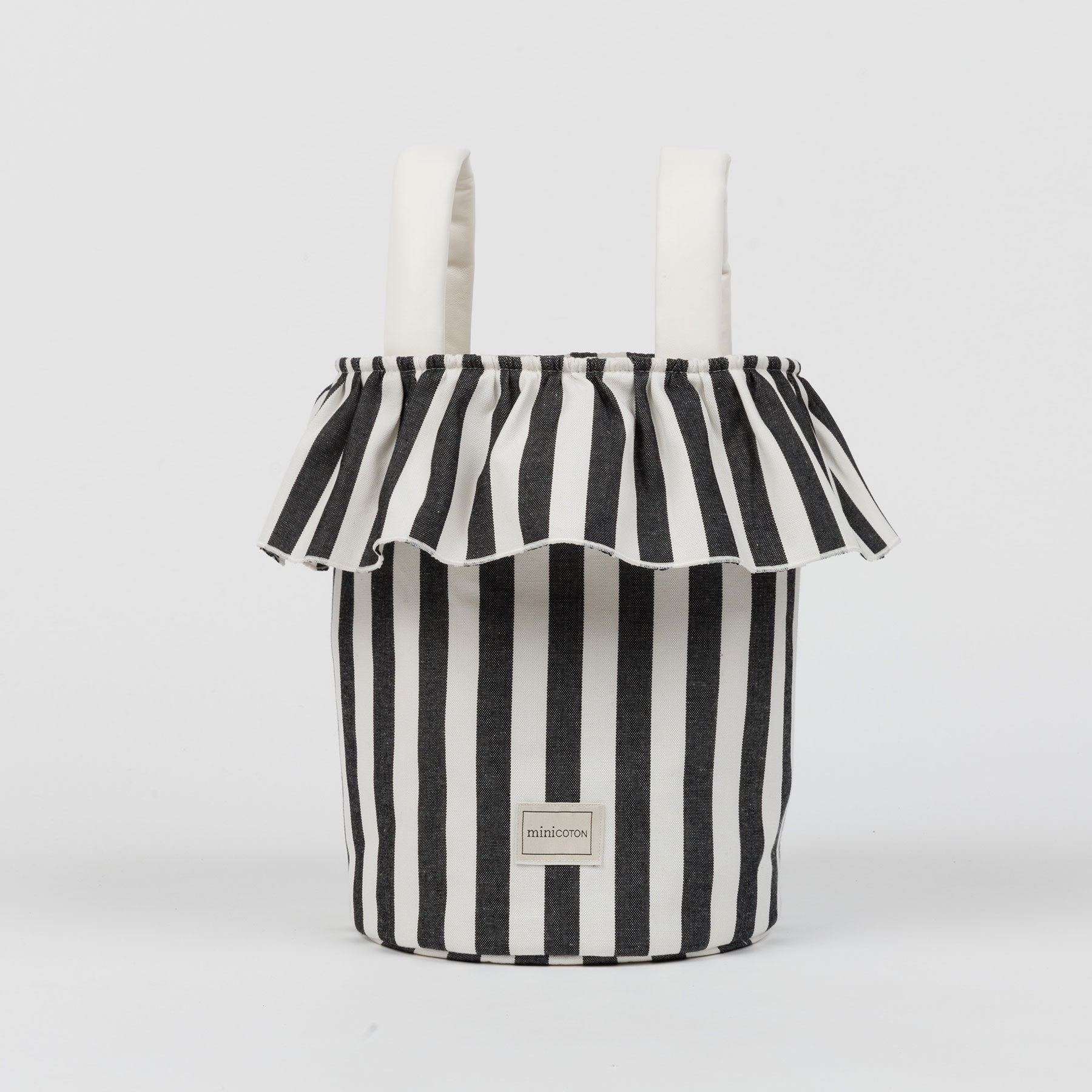 Basket Rayas - Black + White - Minicoton