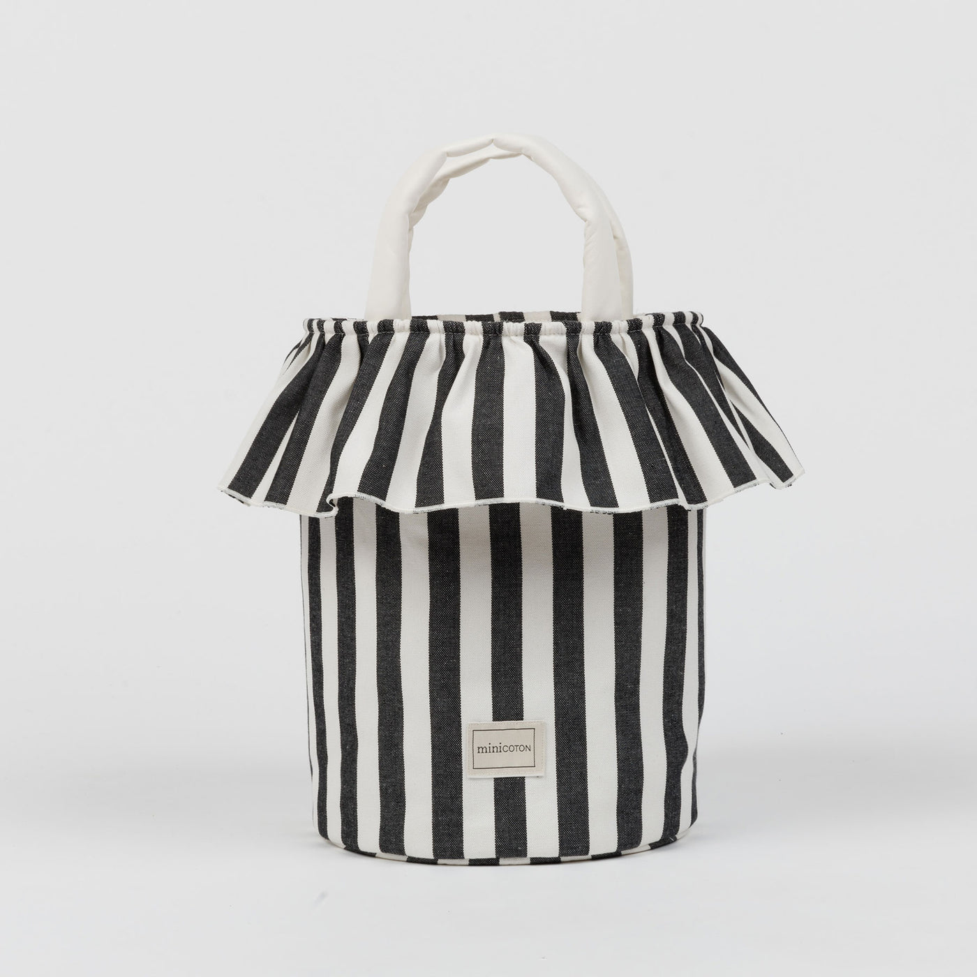 Basket Rayas - Black + White - Minicoton