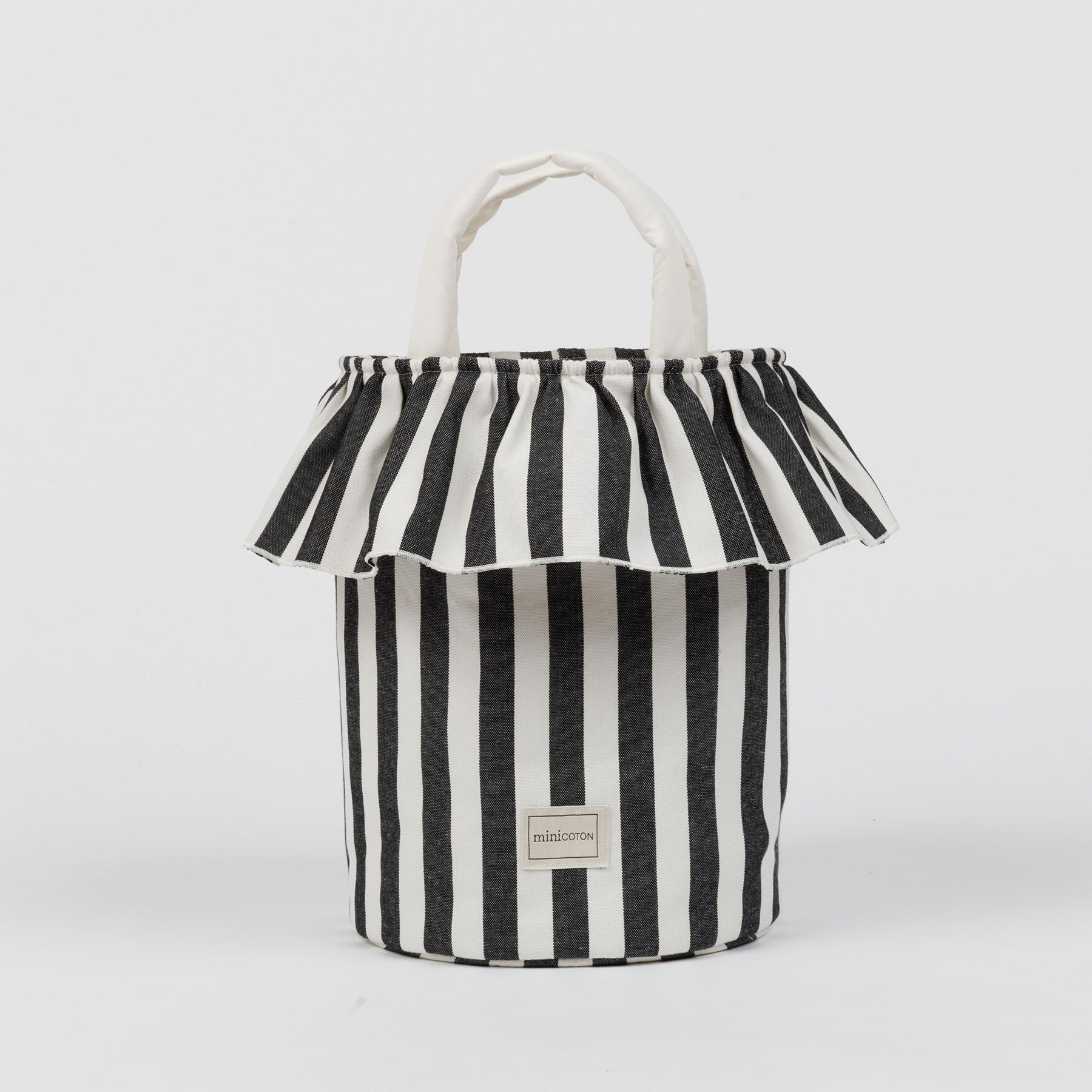 Basket Rayas - Black + White - Minicoton