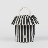 Basket Rayas - Black + White - Minicoton