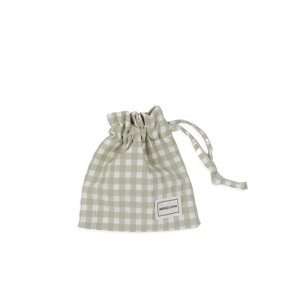 Bolsita Chupete Vichy Musgo - Minicoton
