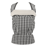 Mochila Porta Bebé Somomu® Vichy Negro + Blanco - Minicoton