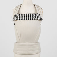 Mochila Porta Bebé Somomu® Vichy Negro + Blanco - Minicoton