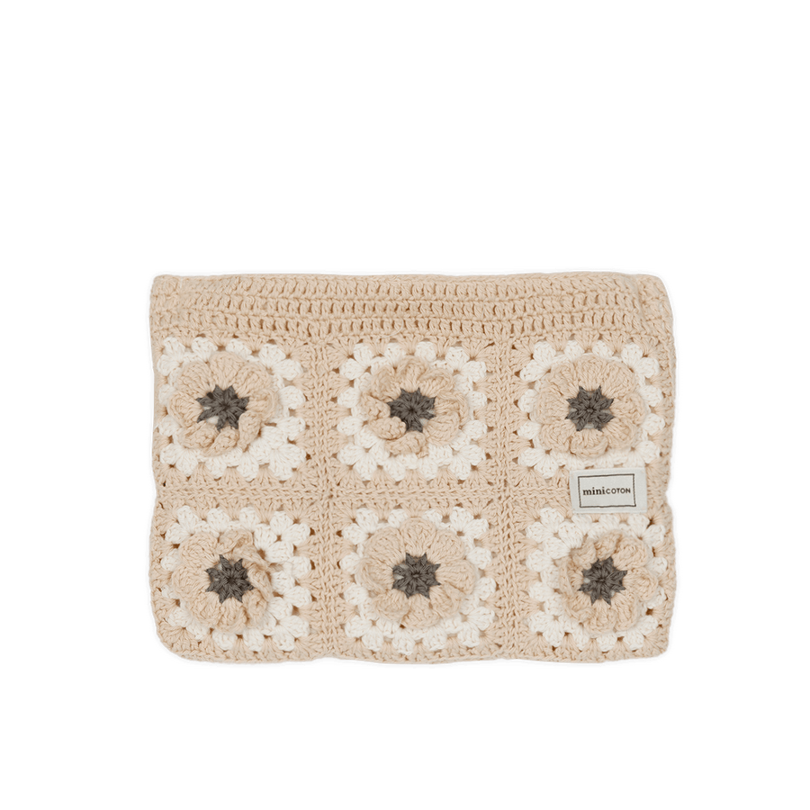 Pochete Crochet Flower Rose - Minicoton