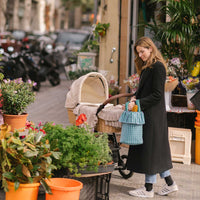 Basket Vichy - Green + Sky Blue - Minicoton